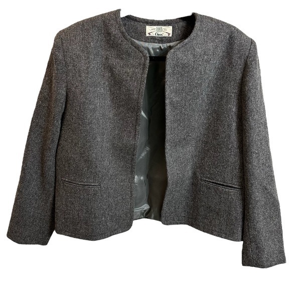 Orvis Jackets & Blazers - Orvis Open‎ Front Tweed 100% Wool Blazer Women’s Size 12